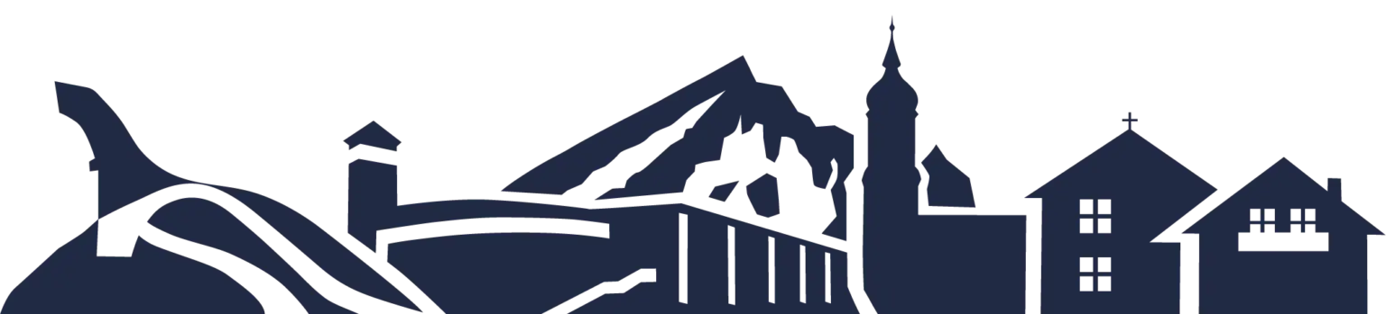 SC Riessersee Bergsilhouette dunkelblau